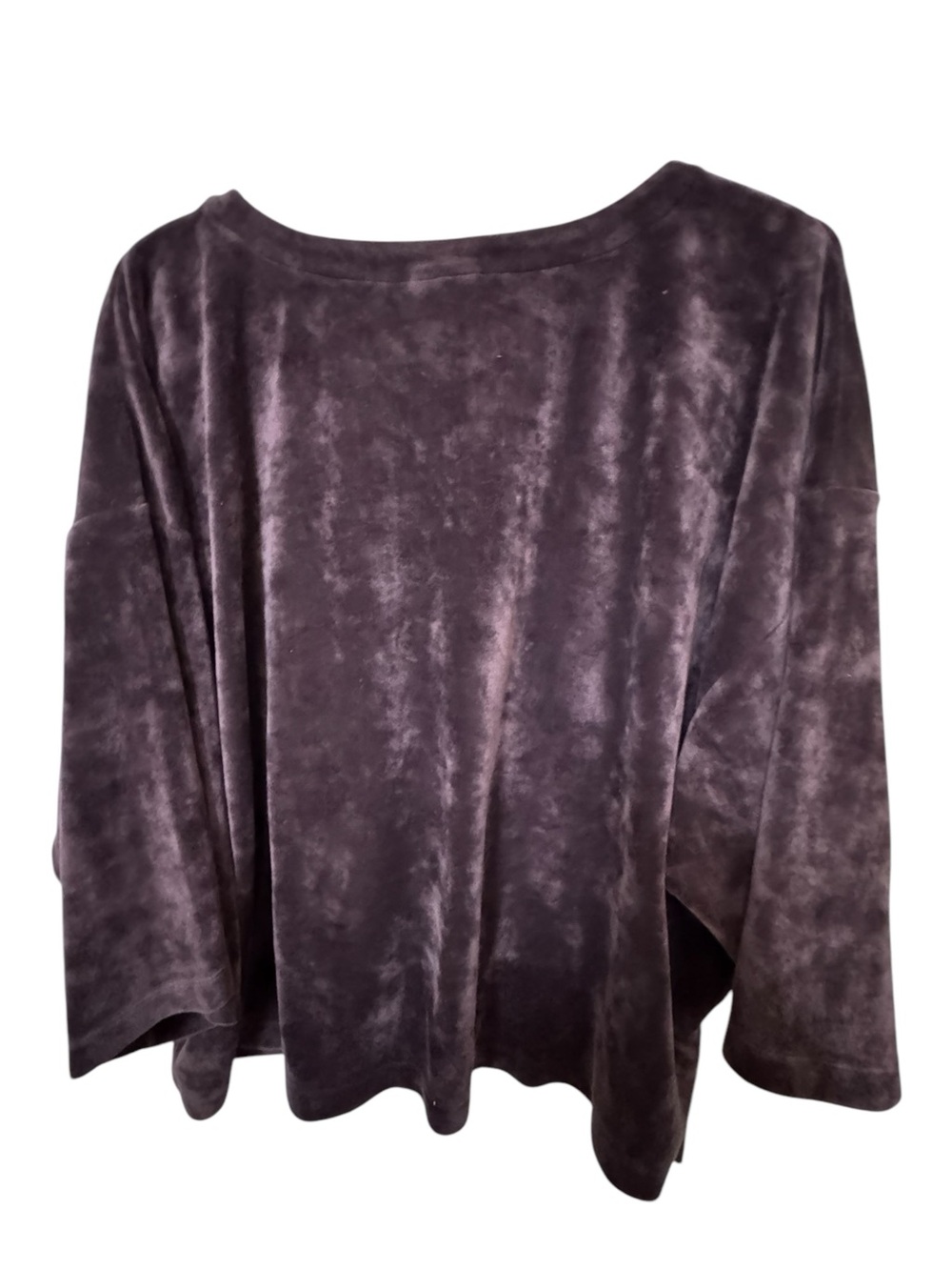 Pure Jill Women’s L Plush Velvet Purple Sweatshirt MINTY